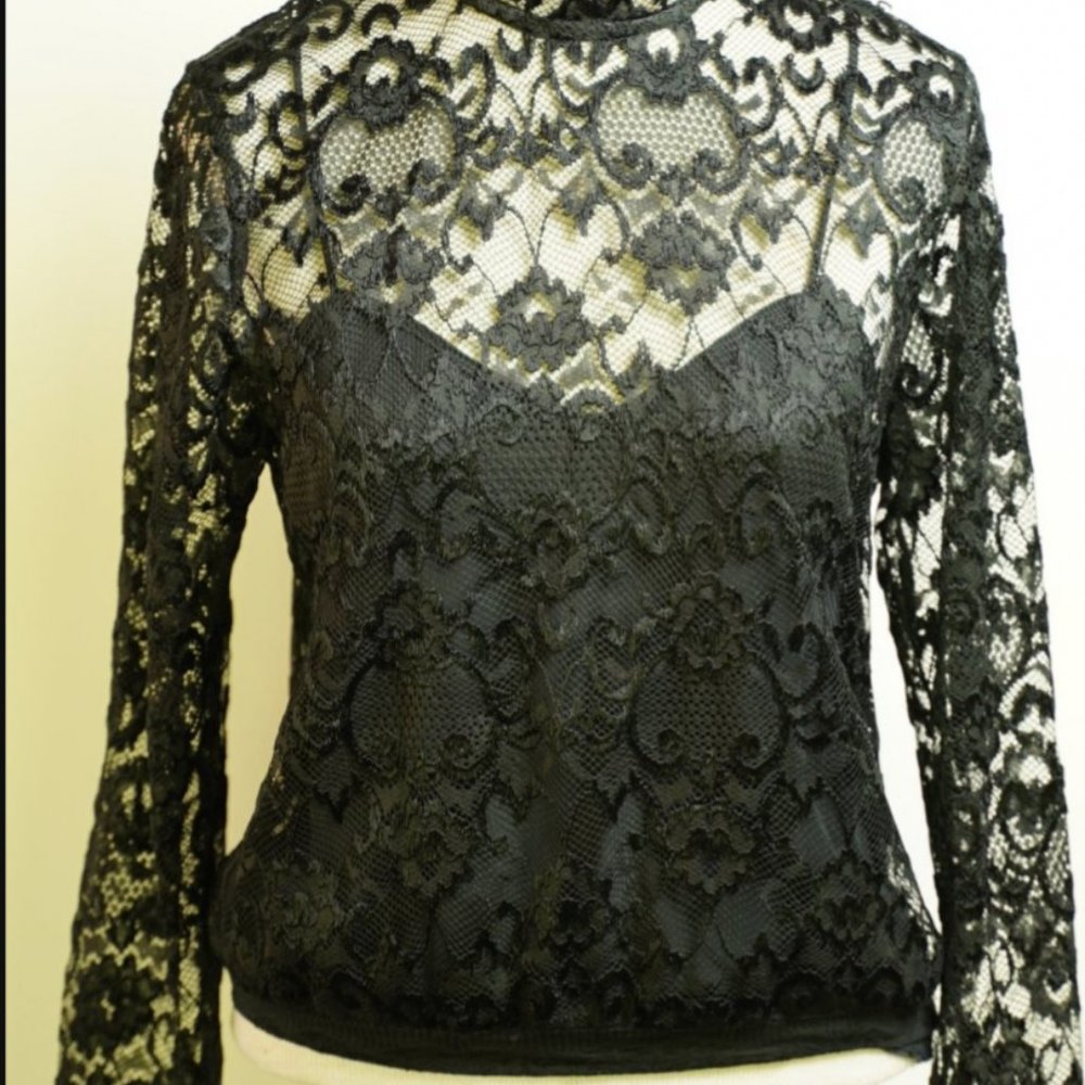 Dior lace bodysuit mock neck COLLECTIABLE